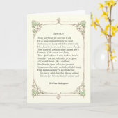 Sonnet # 104 von William Shakespeare Karte (Gelbe Blume)