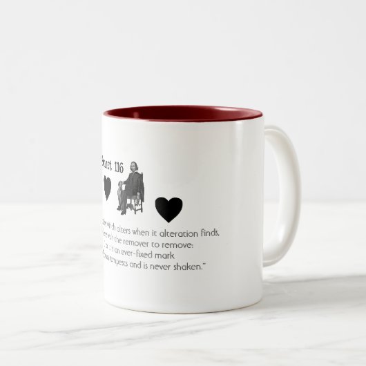 Sonnet 116 Consistency-Liebe | Zwei-Tone-Tasse Zweifarbige Tasse (VorderseiteRechts)