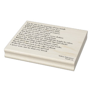 Sonnet 116 Lass mir nicht zur Verheiratung wahren  Gummistempel