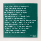 Sonnet 116 Lass mir nicht zur Verheiratung wahren Puzzle (Vertikal)