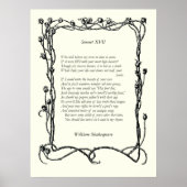 Sonnet # 17 von William Shakespeare Poster (Vorne)