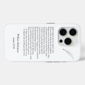 Sonnet # 18 von William Shakespeare Case-Mate iPhone Hülle (Rückseite (Horizontal))