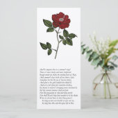 Sonnet # 18 von William Shakespeare Einladung (Stehend Vorderseite)