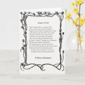 Sonnet # 18 von William Shakespeare Karte (Gelbe Blume)