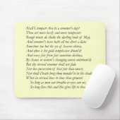 Sonnet # 18 von William Shakespeare Mousepad (Mit Mouse)