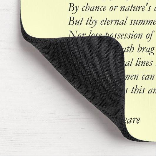 Sonnet # 18 von William Shakespeare Mousepad (Ecke)