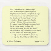 Sonnet # 18 von William Shakespeare Mousepad (Vorne)