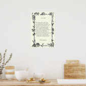 Sonnet # 18 von William Shakespeare Poster (Küche)