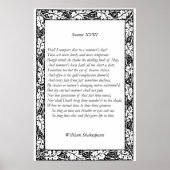 Sonnet # 18 von William Shakespeare Poster (Vorne)