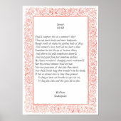 Sonnet # 18 von William Shakespeare Poster (Vorne)