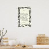 Sonnet # 18 von William Shakespeare Poster (Küche)