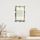 Sonnet # 18 von William Shakespeare Poster (Küche)