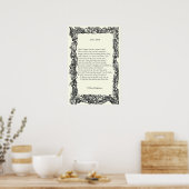 Sonnet # 18 von William Shakespeare Poster (Küche)