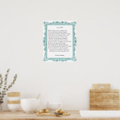 Sonnet # 18 von William Shakespeare Poster (Küche)