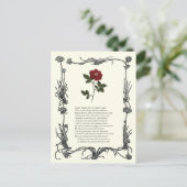 Sonnet # 18 von William Shakespeare Postkarte (Stehend Vorderseite)