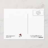 Sonnet # 18 von William Shakespeare Postkarte (Rückseite)