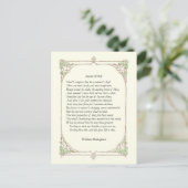 Sonnet # 18 von William Shakespeare Postkarte (Stehend Vorderseite)