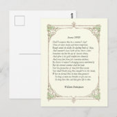 Sonnet # 18 von William Shakespeare Postkarte (Vorne/Hinten)