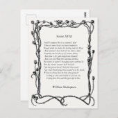 Sonnet # 18 von William Shakespeare Postkarte (Vorne/Hinten)