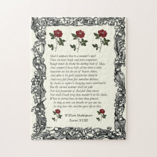 Sonnet # 18 von William Shakespeare Puzzle