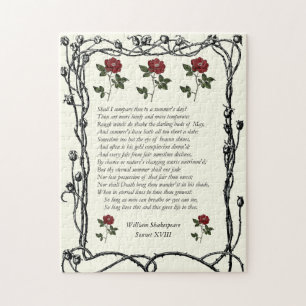 Sonnet # 18 von William Shakespeare Puzzle