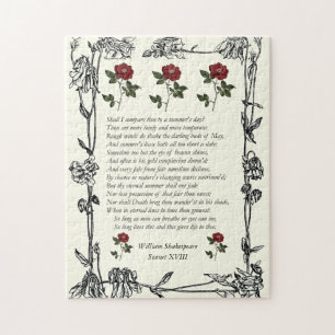 Sonnet # 18 von William Shakespeare Puzzle