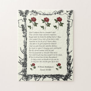 Sonnet # 18 von William Shakespeare Puzzle