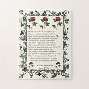 Sonnet # 18 von William Shakespeare Puzzle
