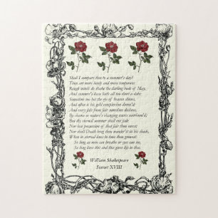 Sonnet # 18 von William Shakespeare Puzzle