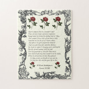 Sonnet # 18 von William Shakespeare Puzzle