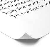 Sonnet 1 von William Shakespeare Poster (Ecke)