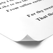 Sonnet 29 von William Shakespeare Poster (Ecke)