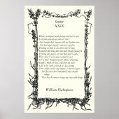 Sonnet # 29 von William Shakespeare Poster (Vorne)