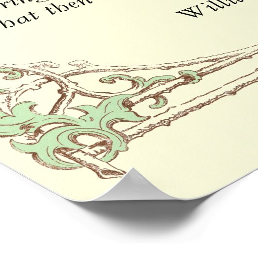 Sonnet # 29 von William Shakespeare Poster (Ecke)