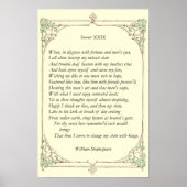Sonnet # 29 von William Shakespeare Poster (Vorne)