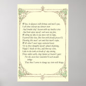 Sonnet # 29 von William Shakespeare Poster (Vorne)
