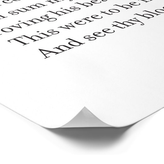 Sonnet 2 von William Shakespeare Poster (Ecke)