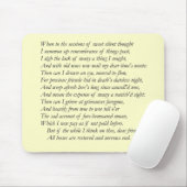 Sonnet # 30 von William Shakespeare Mousepad (Mit Mouse)