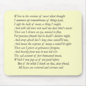 Sonnet # 30 von William Shakespeare Mousepad (Vorne)