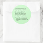 Sonnet # 33 von William Shakespeare Runder Aufkleber (Tasche)