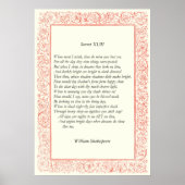 Sonnet # 43 von William Shakespeare Poster (Vorne)