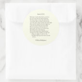 Sonnet # 43 von William Shakespeare Runder Aufkleber (Tasche)