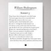 Sonnet 5 von William Shakespeare Poster (Vorne)