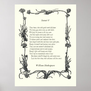 Sonnet # 5 von William Shakespeare Poster