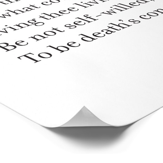 Sonnet 6 von William Shakespeare Poster (Ecke)