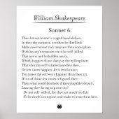 Sonnet 6 von William Shakespeare Poster (Vorne)
