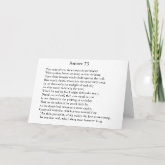 Sonnet 73 - Grußkarte Karte