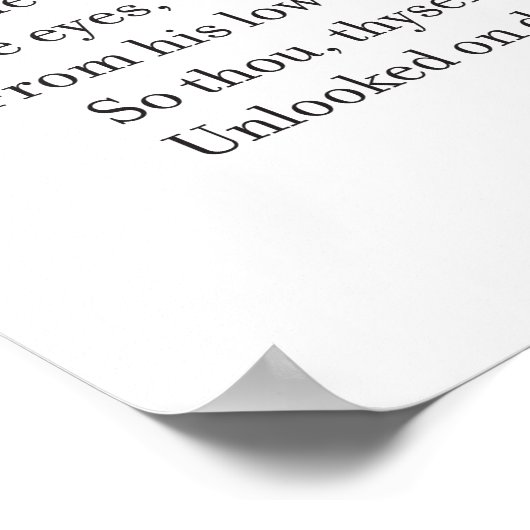 Sonnet 7 von William Shakespeare Poster (Ecke)