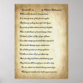 Sonnet Nr. 106 von William Shakespeare Poster (Vorne)
