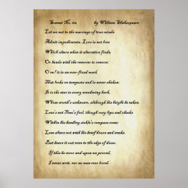 Sonnet Nr. 116 von William Shakespeare Poster